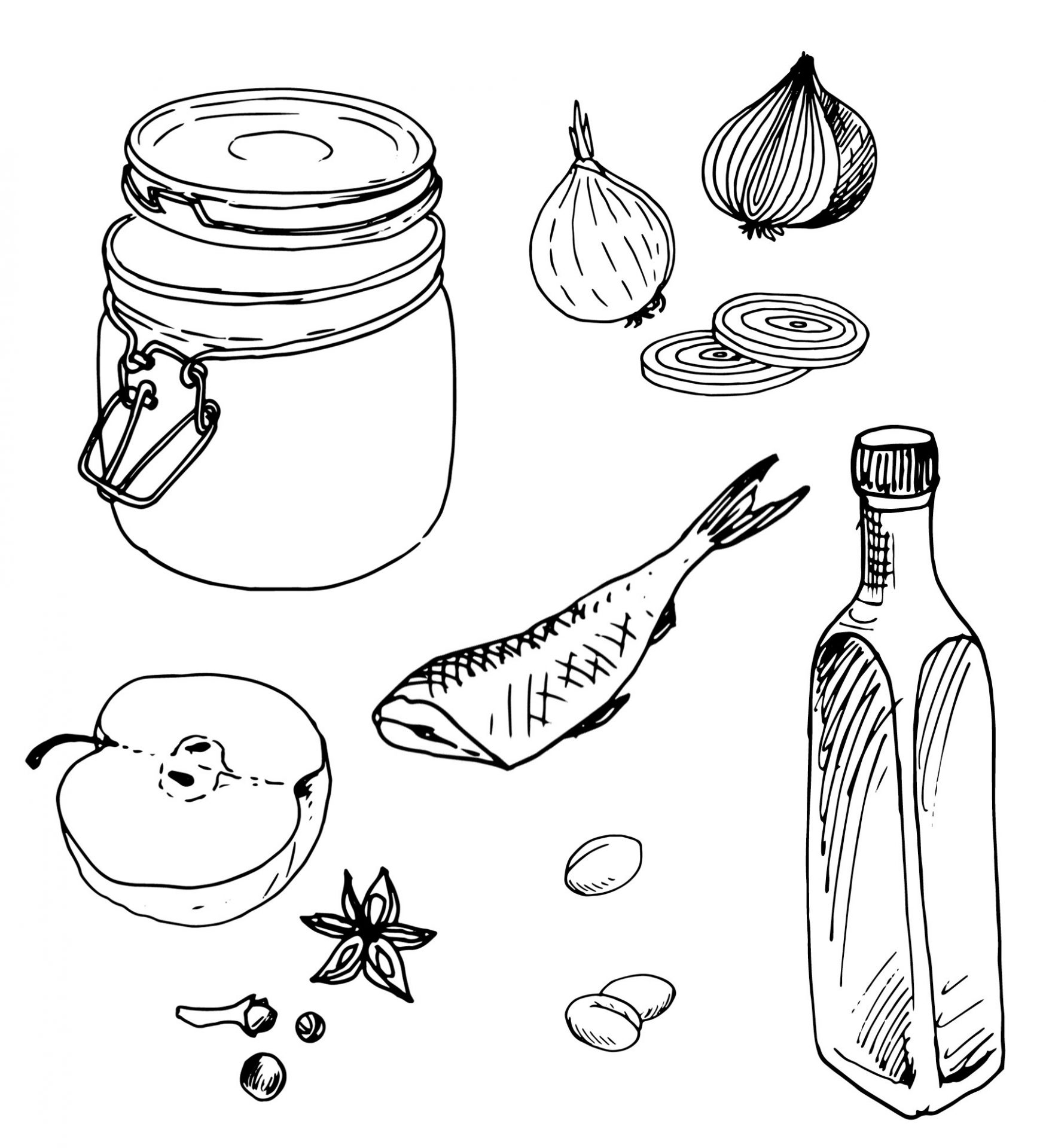 Food products illustration